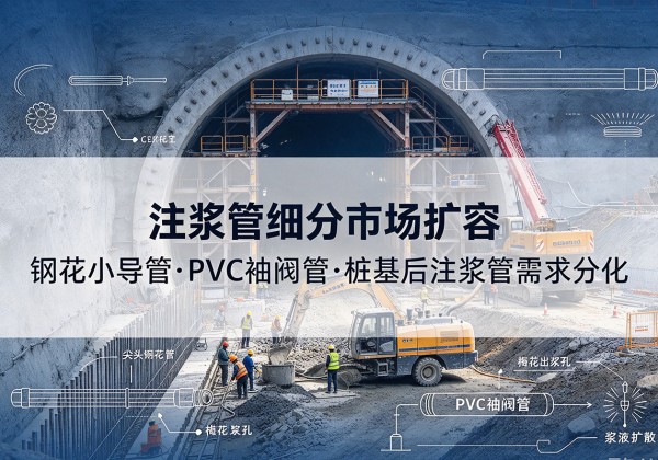 陆川注浆管细分市场扩容，隧道钢花小导管、PVC 袖阀管、桩基后注浆管需求分化